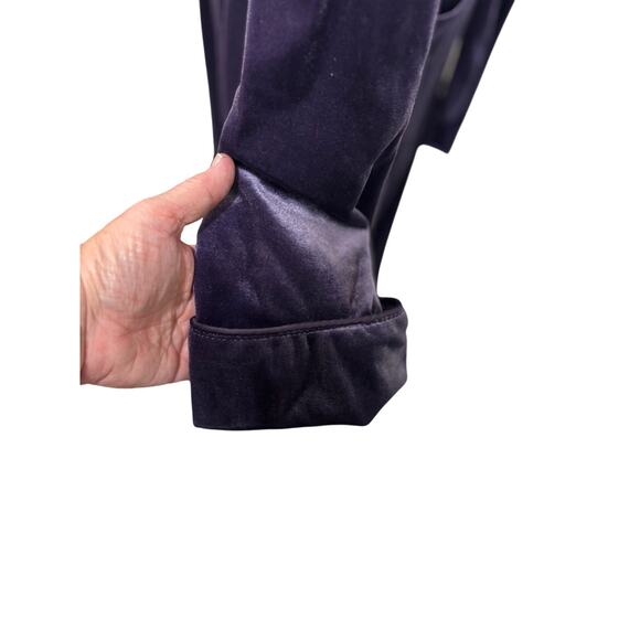 Lauren Ralph Lauren Purple Velvet Robe Women’s M Plush Lounge Robe luxe cozy - Picture 5 of 8